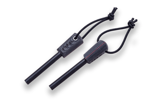 Joker Bushcraft nóż outdoorowy z pochwą i krzemieniem, 10,5 cm, czarny