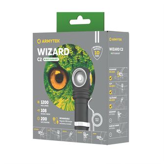 Latarka czołowa LED ArmyTek Wizard C2 Magnet White z uchwytem magnetycznym 1200 lm 4800 h 64 g