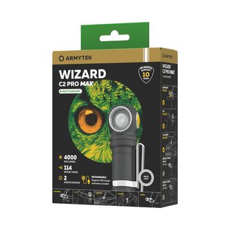 Ręczna latarka LED ArmyTek Wizard C2 Pro Max Magnet White z mocowaniem magnetycznym 3720 lm 1440