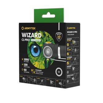 Latarka czołowa LED ArmyTek Wizard C1 Pro Magnet White z uchwytem magnetycznym 1000 lm 1440 h 55 g