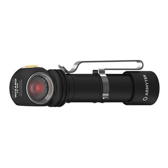 ArmyTek Wizard C2 WR Magnet Biało-czerwona latarka czołowa LED z uchwytem magnetycznym 1100 lm zasilanie bateryjne 3 h 65 g