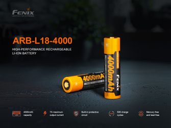 Akumulator Fenix 18650 4000 mAh (litowo-jonowy)