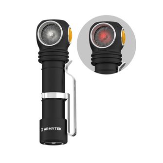 ArmyTek Wizard C2 WR Magnet Biało-czerwona latarka czołowa LED z uchwytem magnetycznym 1100 lm zasilanie bateryjne 3 h 65 g