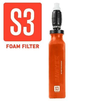 Sawyer silikonowa butelka na wodę z filtrem, pomarańczowa