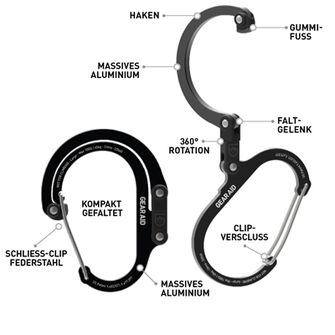 GearAid Carabiner czarny L