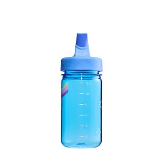 Nalgene Butelka na wodę dla niemowląt Grip-n-Gulp Sustain 0,35 l z pokrowcem niebieska, muzyczny hipopotam