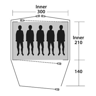 Outwell Zelt Cloud dla 5 osób