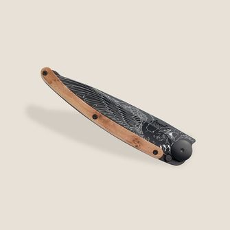 Deejo nóż składany Tattoo Biker Eagle black juniper wood