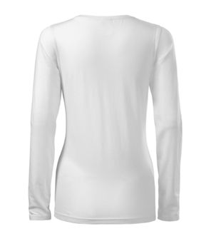 Koszulka damska Malfini Slim z długim rękawem, biała
