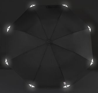 EuroSchirm teleScope handsfree UV Teleskopowy parasol trekkingowy z mocowaniem do plecaka, czarny odblaskowy