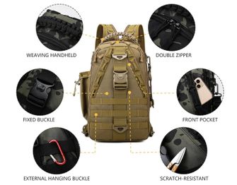 DRAGOWA TACTICAL Plecak z pojedynczym paskiem Charlie 20 L, khaki