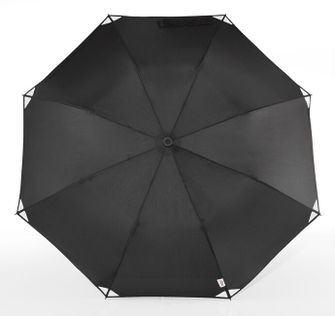EuroSchirm teleScope handsfree UV Teleskopowy parasol trekkingowy z mocowaniem do plecaka, czarny odblaskowy
