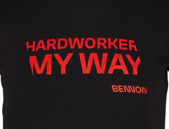 T-shirt BENNON HARDWORKER, czarny