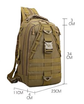 DRAGOWA TACTICAL Plecak z pojedynczym paskiem Charlie 20 L, khaki