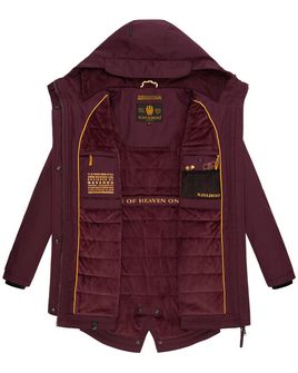 Navahoo BRINJAA Damska przejściowa kurtka softshell, wino