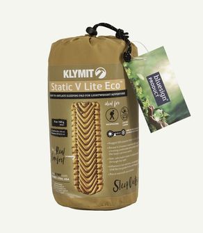 Klymit Static V Lite ECO mat, jasne złoto