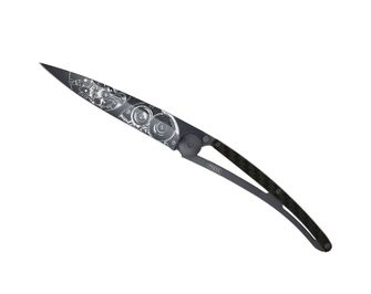 Deejo nóż składany Horlogeria black carbon watchmaker