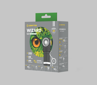 Latarka czołowa LED ArmyTek Wizard C2 Magnet White z uchwytem magnetycznym 1200 lm 4800 h 64 g