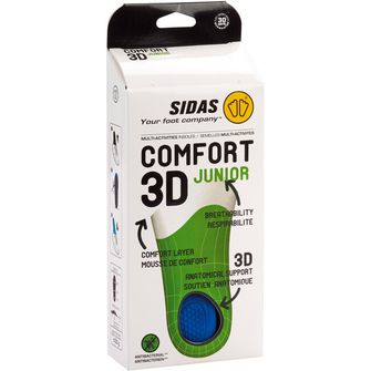 Wkładki Sidas ze wsparciem Comfort 3D Junior