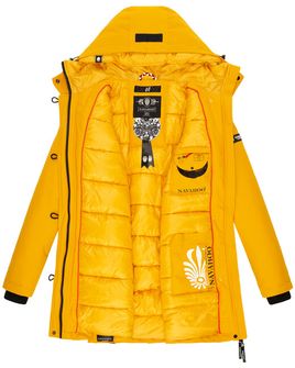 Damska kurtka zimowa Navahoo z kapturem Freezestoorm, żółta