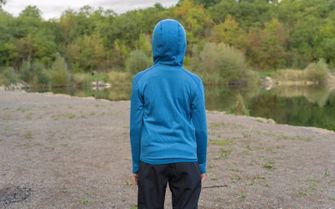 Dziecięca bluza z kapturem Husky Artic Zips K turkusowo-czarno-niebieska