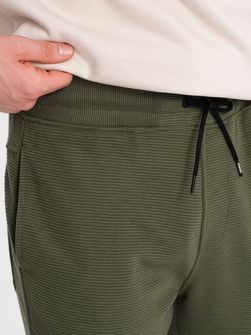 Męskie spodnie dresowe Ombre Jogger V3, oliwkowe