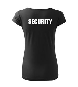 DRAGOWA  koszulka damska z napisem SECURITY, czarna