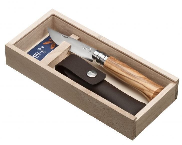 Nóż składany Opinel No8 carbon z etui, 19 cm