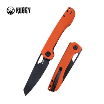 Pomarańczowo-czarny nóż do zamykania KUBEY Elang